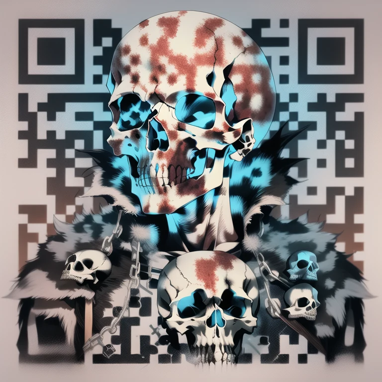 Artistic QR code generated from the prompt: SKULL